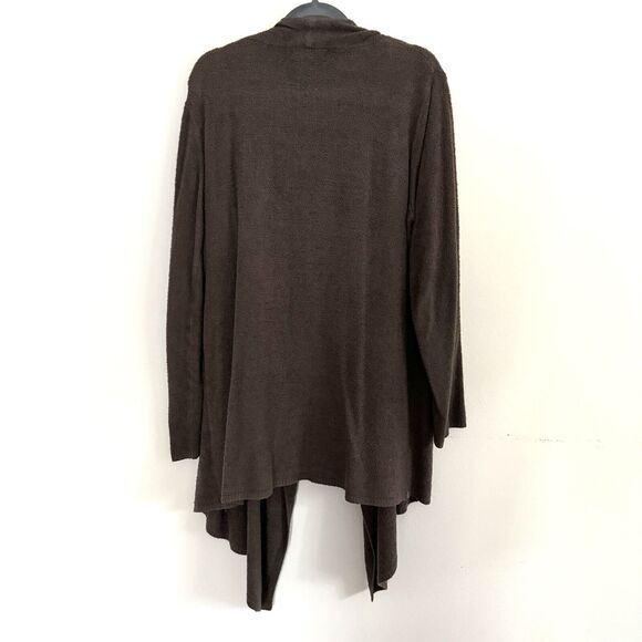 Barefoot Dreams CozyLite Island Wrap Waterfall Cardigan Brown Womens Plus Sz 1X - Picture 10 of 10